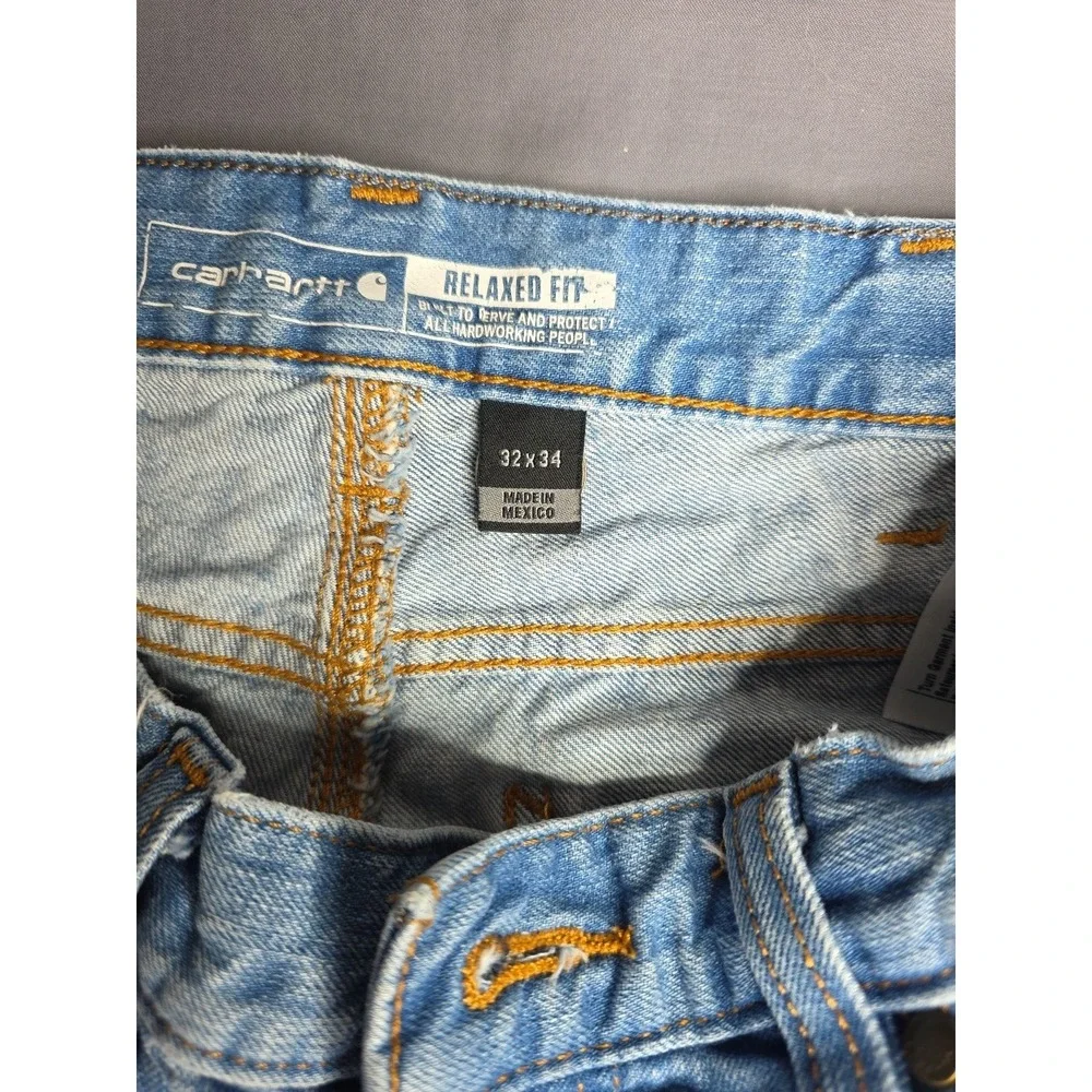 Carhartt Jeans Men's 32x30 Blue Relaxed Fit Medium Wash BD5119-M